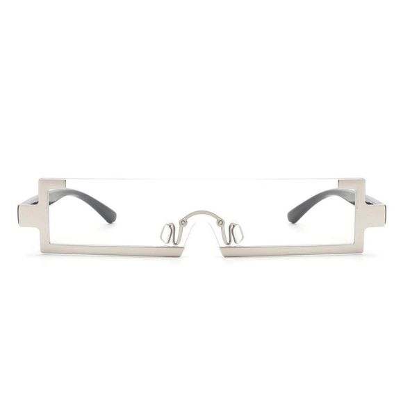 6176 | Clear Lens Slim Flat Top Sunglasses - Picture 1 of 4